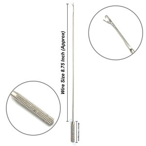 Hair Extension Pulling <b>Hook</b> <b>Tool</b> – 8.75 Inch Stainless Steel Micro Loop Threader for Beads, Nano Rings & Extensions - Product Image 1