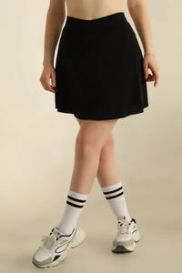 Conjunto Deportivo para Mujer, Cómodo y Suave, con Falda Plisada, Transpirable, para Gimnasio y Fitness de Verano, Tallas Grandes, Diseño Simple con Logotipo Frontal - Product Image 2