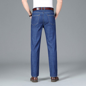 Jeans Clásicos de Mezclilla para Hombre, 100% Algodón, Ecológicos, Elásticos, Ligeros, Cómodos, para Uso Diario en Verano/Primavera, Estilo Casual - Product Image 6