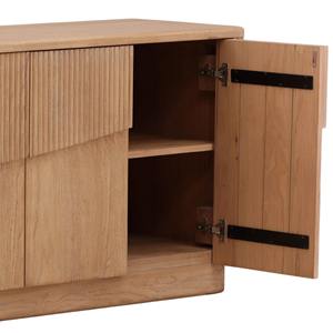Premium Handmade Buffet <b>Sideboard</b> Cabinet Crafted from Solid Wood with Four Doors and Large Capacity Storage for Home Interiors - Product Image 3