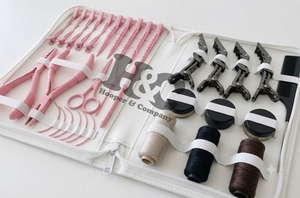 Top Sale <b>Pink</b> And Black Hair Extension <b>Tools</b> <b>Kit</b> Stainless Steel Micro Beads Tape-in Hair Extensions <b>Tools</b> Clip Scissors Comb - Product Image 2