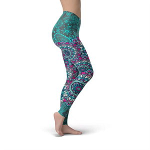 Unique Design Women Sublimation Leggings Hot Selling Fashionable Design Women Wear Leggings Elastic Waist Breathable durable - Product Image 4
