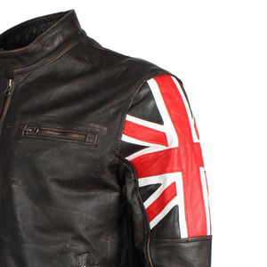 Men's High Street Style Leather <b>Jacket</b> Quality Black <b>Sheep</b> <b>Skin</b> Thin Stand Collar Winter Wear Clothing Leather <b>Jackets</b> - Product Image 5