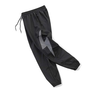 <b>Men's</b> Gray Woolen Elastic Waist Drawstring Acid Wash Vintage Sweatpants Casual Lightweight Joggers with Side Stripe Autumn Style - Product Image 5