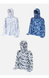 Camiseta de Pesca con Capucha para Hombre, Protección Solar UPF 50, Manga Larga, para Senderismo, Correr, Natación, con Máscara - Product Image 4