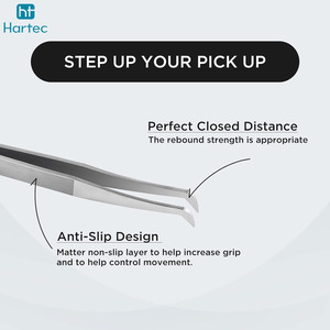 High Precision Stainless Steel Eyelash Tweezers Wholesale Professional Beauty Tools for Eyelash Extension Salons & Training - Product Image 5