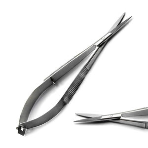 Juego de 4 Instrumentos de Microcirugía de Acero Inoxidable: Portaagujas Castroviejo, Pinzas, Tijeras de Resorte Noyes, Debakey - Product Image 4