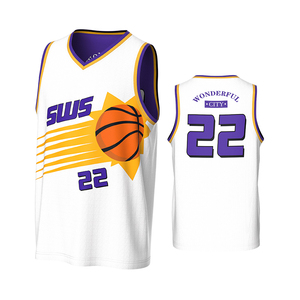 Maillot de basket personnalisé BACKDOOR sans manches, col en V, respirant, en polyester, uniforme d'équipe, numéro 3 - Product Image 5
