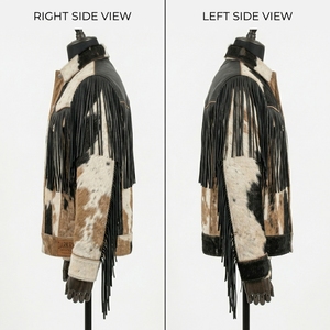 Fabricante Mayorista de Chaquetas de Cuero Auténtico de Piel de Vaca Personalizadas, Proveedor de Abrigos de Piel con Flecos Estilo Western para Hombre - Product Image 4