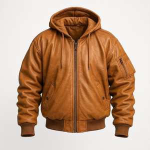 Veste en cuir pour homme, design personnalisé et tendance, fabriquée au Pakistan, produit haut de gamme, veste en cuir pour hommes et motards, veste d'hiver - Product Image 1