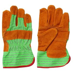 Gants de sécurité canadiens de haute qualité en cuir de vachette pleine fleur avec doublure en polaire de coton, pour travaux de soudage industriels, conformes aux normes de sécurité élevées - Product Image 4