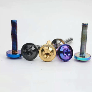 Boulons à bride à profil bas en titane GR5 UFO Head M5 M6 M8 M10X20 25mm Or Arc-en-ciel Noir pour modification <span class=keywords><strong>de</strong></span> moto/<span class=keywords><strong>voiture</strong></span> sportive - Product Image 2