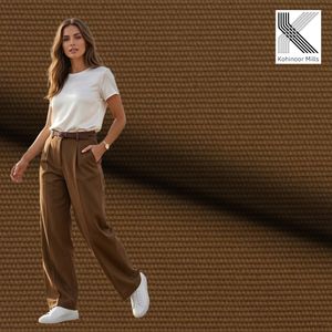 ผ้าแคนวาสผสมคอตตอน ไนลอน สแปนเด็กซ์ ทอแบบ 3/3 หนา 290 GSM สีน้ำตาล ยืดหยุ่น น้ำหนักเบา ทนทาน รับผลิตแบบ OEM ODM ขายส่งผ้าฝ้าย - Product Image 2