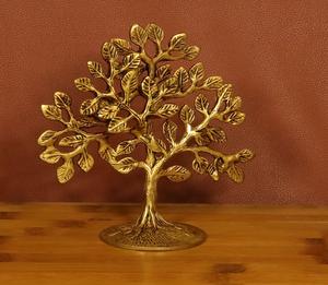 Escultura Decorativa de Árbol de Latón Karpaga, Adorno de Mesa para el Hogar, Oficina, Sala de Pooja, Decoración Tradicional - Product Image 1
