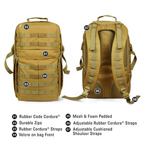 Mochila de mezclilla de camuflaje de alta demanda, bolsa de viaje con cremallera, correa de hombro curva, 36-55L, impermeable, transpirable, duradera, la mejor - Product Image 2
