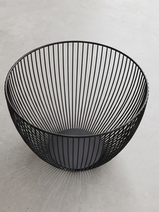 Panier de rangement vertical en fil métallique noir profond pour fruits et légumes, avec côtes ouvertes, pour table de cuisine - Product Image 5