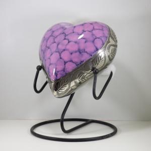 Urnas de cremación de latón con corazón de nubes moradas de alta calidad para cenizas humanas, urna de ceniza de latón a prueba de arañazos, urna de corazón para adultos para cenizas - Product Image 6