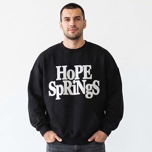 Sweat-shirt décontracté pour homme, imprimé sur mesure OEM, manches longues, coupe ample, 100% coton molletonné, avec poche avant - Product Image 2