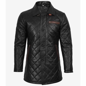 HIGH QUALITY PREMIUM LEATHER LONG <b>COAT</b> VERY CLASSY AND COOL - Product Image 1