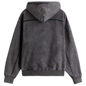 Sudadera con Capucha Oversize Unisex de Algodón y Forro Polar con Estampado de Purpurina y Letras Grandes, Bolsillo Frontal, Estilo Casual de Invierno, Ropa Urbana, Servicio OEM - Product Image 2
