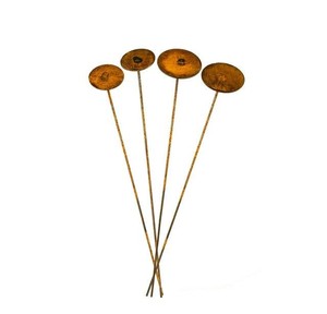 Piquet de jardin rustique en métal forgé en forme de cercle, sculpture moderne et minimaliste pour pelouse, accent extérieur - Product Image 6