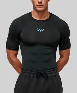 Fabricante de Camisetas de Compresión Ajustadas Personalizadas, Camisetas de Gimnasio, Ropa Deportiva de Secado Rápido y Transpirable, OEM, ODM, Marca Privada - Product Image 1