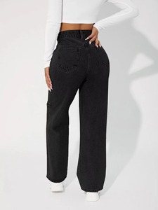 Nouveau Jean Tube Femme Tendance Automne Coupe Droite Décontractée en Denim - Product Image 3