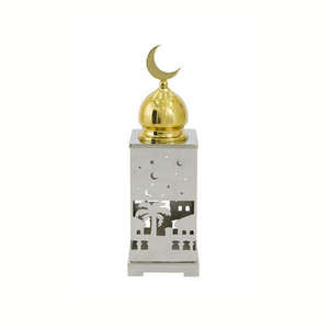 Brûleur à Bakhoor en métal de style arabe, en forme de croissant de lune et de palmier, brûleur d'encens, décoration arabe pour le Ramadan et l'Aïd, porte-encens métallique, cadeau - Product Image 6