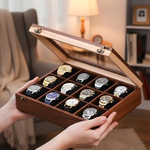 AHTE MANUEXPO UR-065 Wooden Watch <b>Box</b> & Display Case Organizer for Men and Women-Multicolor 10-Slot Jewelry <b>Storage</b> Gift - Product Image 2