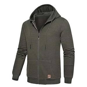 เสื้อฮู้ดผู้ชายแบบเรียบสำหรับฤดูหนาว ผ้าโพลีเอสเตอร์ผสมคอตตอนฟลีซ ปักโลโก้ได้ตามต้องการ เป็นมิตรกับสิ่งแวดล้อม แห้งเร็ว ระบายอากาศดี เหมาะสำหรับใส่ลำลองหรือออกกำลังกาย - Product Image 1