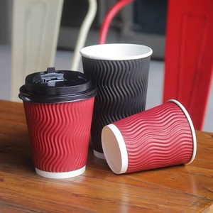 Tasse en papier jetable au meilleur prix avec couvercle en relief pour source de matières premières de café chaud - Product Image 6