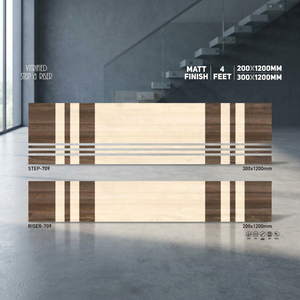 Vistaar Finition mate Marchepied antidérapant 120x30cm Riser 120x20cm Carreaux d'escalier en porcelaine de granit 11mm - Product Image 2