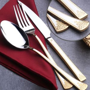 Luxury Stainless Steel <b>Flatware</b> Set Mirror Polish Modern Design Dishwasher Safe Lightweight for Home Wedding Party Dining - Product Image 5