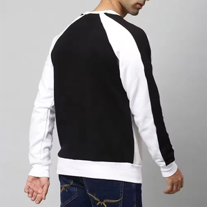 Men's <b>Navy</b> Blue Crew Neck 100% Cotton <b>Sweatshirt</b> Regular Fit Solid Pullover Casual Streetwear Knitted Custom Winter OEM Service - Product Image 3