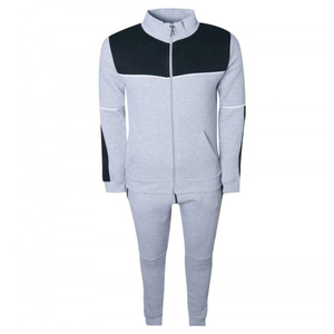 Men Autumn Solid 100% Cotton Tracksuit Set Full <b>Zip</b> <b>Hooded</b> Collar Joggers with Side Pockets Breathable Streetwear Casual Wear - Product Image 2