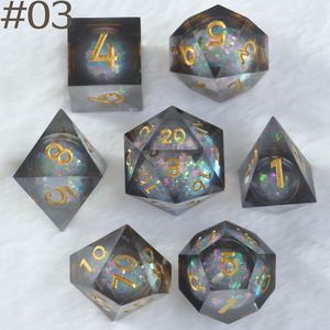 Handmade Resin Sharp Edge DND <b>Dice</b> <b>Set</b> For Dungeons And Dragons RPG Role Playing Tabletop Game Artisan Crafted - Product Image 3