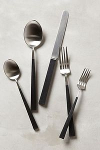Juego de Cubiertos Vintage de 5 Piezas, Cubertería Metálica con Mangos de Concha de Tortuga, Acabado Espejo, Apto para Lavavajillas, Suministros para Restaurantes - Product Image 3