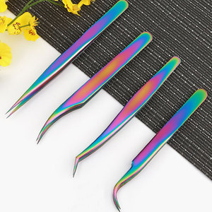 Pinzas para Pestañas Postizas con Punta de Fibra, Pinzas Negras para Extensiones de Pestañas, Punta de Pinza Perfecta para Pestañas Injertadas, Herramientas para Pestañas - Product Image 5