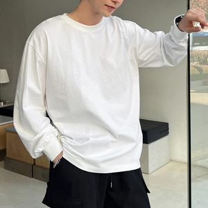 เสื้อยืดโอเวอร์ไซส์สไตล์ยูบีร์นสำหรับผู้ชายและผู้หญิง ล้างสีแบบแอซิดวอช ปรับแต่งได้ พร้อมสกรีนโลโก้ - Product Image 4