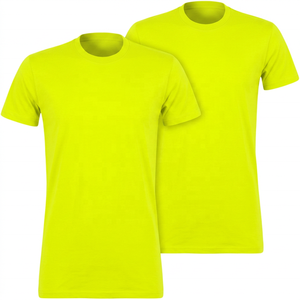 T-shirt en jersey de coton noir uni à col rond et manches courtes pour homme, coupe ample, style décontracté, design uni, respirant, séchage rapide - Product Image 2