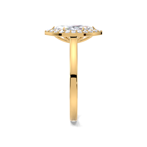 Anillo de Compromiso con Diamante Corte Marquesa de 1.20CT, Oro Amarillo/Blanco/Rosa de 18K con Baño de Rodio, Anillo de Lujo con Certificación IGI - Product Image 3