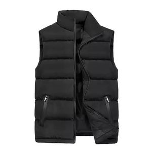Custom Logo Winter <b>Men</b> Puffer Vest Stand Collar Warm Sleeveless Jacket Outdoor Fashion Outerwear - Product Image 2