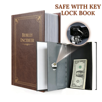 Boîte à Livre Discrète avec Serrure à Clé, Version Décorative, Faux Livre Coffre-Fort pour Rangement d'Argent, Téléphone et Objets de Valeur, et Décoration Intérieure