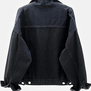 Veste en jean tendance pour femme, style urbain moderne, vêtement d'extérieur en jean bleu, tissu de qualité supérieure, approvisionnement en gros - Product Image 5