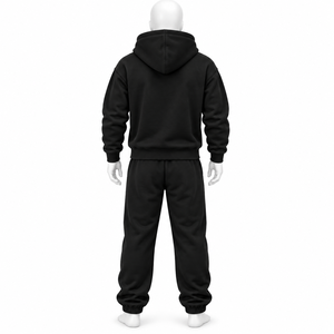 Ensemble de survêtement AMSEC INDUSTRY de qualité supérieure, personnalisé, imprimé, délavé à l'acide, avec strass, à capuche, longueur intégrale, 100% coton, coupe oversize - Product Image 4