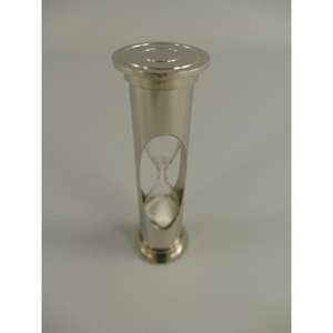 งานฝีมือนาฬิกาทรายตกแต่งสีเงิน ของขวัญสไตล์ทะเล นาฬิกาทรายทรายขาว รับผลิตตามแบบ OEM - Product Image 1