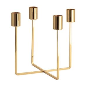 Modern Black Metal Candelabra 5 Arm Taper Candle Holder Geometric <b>Tall</b> <b>Table</b> Centerpiece Luxury Wedding Home Decor Candle Stand - Product Image 6