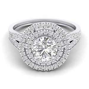 REYES - Anillos de Compromiso de Plata de Ley 925 con Moissanita Chapada en Oro Blanco de 14K, Joyería Fina Original, Regalo de Boda - Product Image 1