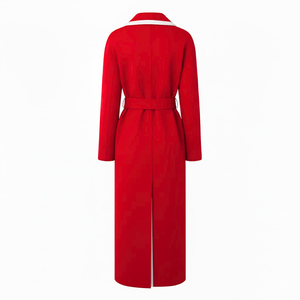 Delta |   Sigma |   Manteau long en laine Theta Sorority pour femme, trench-coat ceinturé, design à revers universitaires, coupe ajustée, manteau d'hiver - Product Image 2