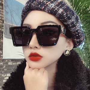 High Quality New Custom Luxury Unisex Full Rim Square Fashion Trendy <b>Retro</b> Oversize Vintage UV400 Stylish <b>Sunglasses</b> - Product Image 4